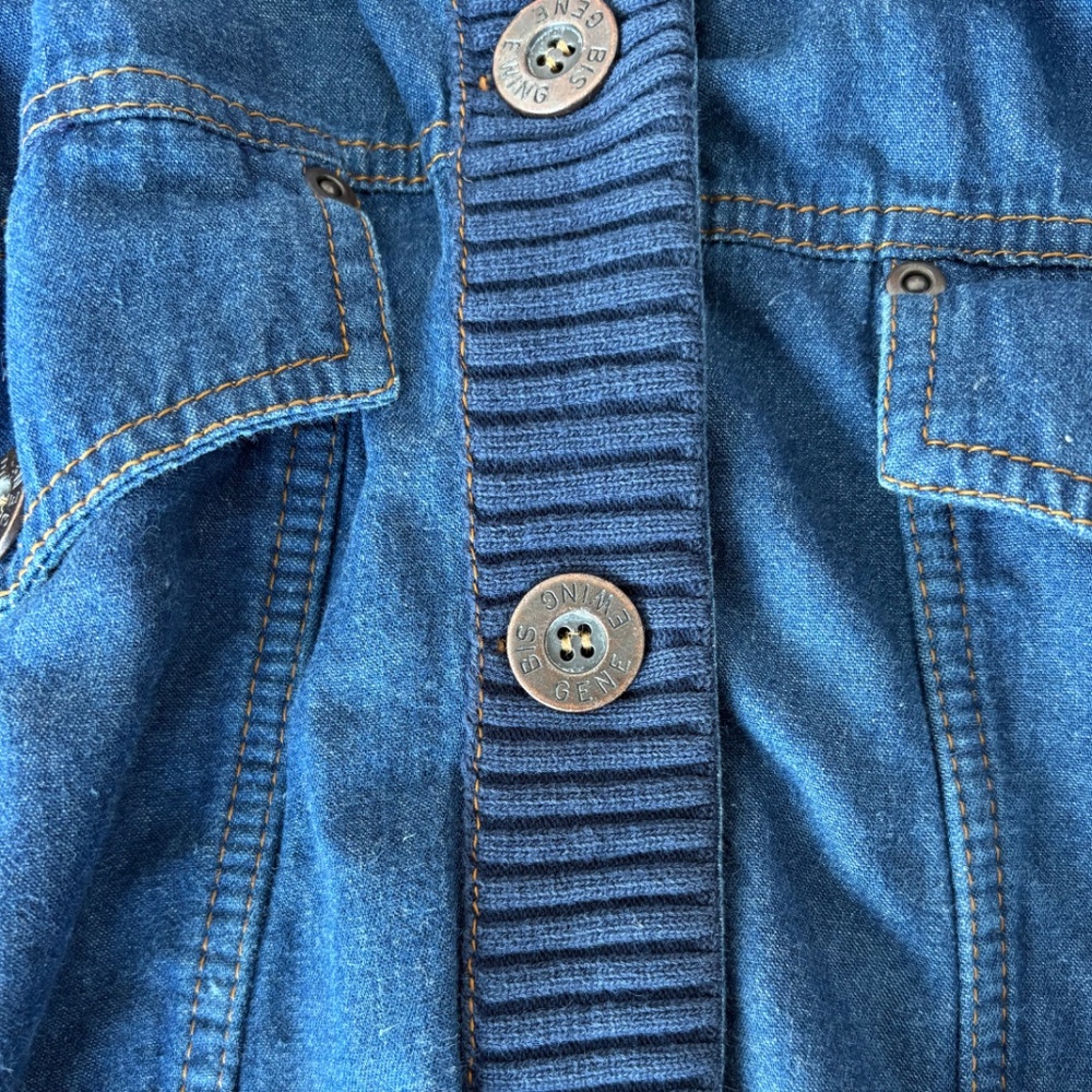 Collectible Vintage Gene Ewing BIS Denim Bomber Jacket | Oversized Unisex - Picture 7 of 11